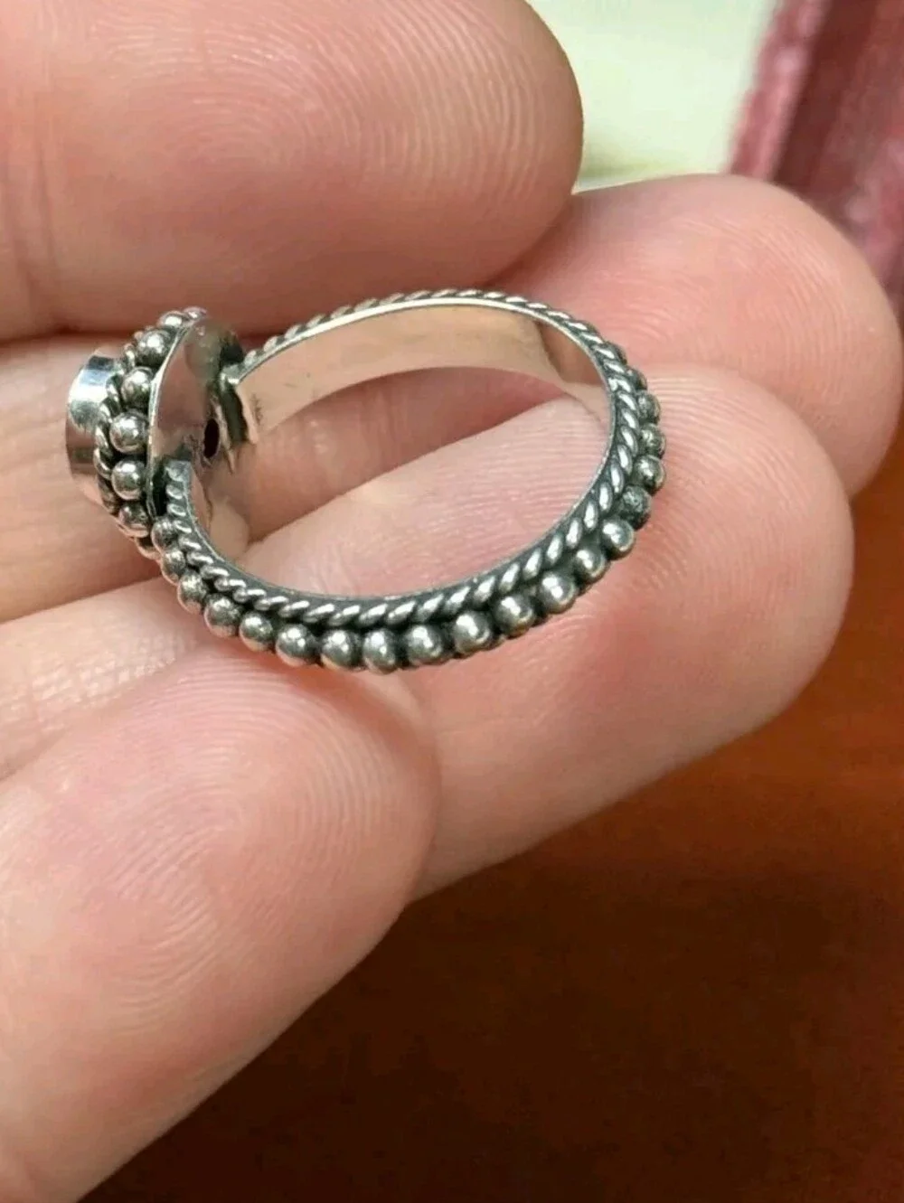 Sterling Silver Ruby Ring SZ8